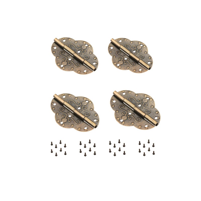 dophee 4Pcs Decorative Cabinet Hinges Antique Bronze Butterfly Hinges for Wood Box Jewelry Box Wooden Chest Doors Gift Box, 2.72"X2.09" - Image 1